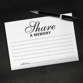 Elegant Herinnering Delen Funeral Informatiekaartje