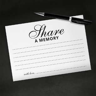 Elegant Herinnering Delen Funeral Informatiekaartje