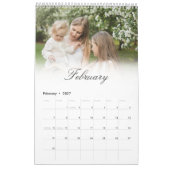 Elegant herinneringen voor aangepaste multi-foto's kalender (Feb 2027)