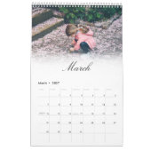 Elegant herinneringen voor aangepaste multi-foto's kalender (Mar 2027)