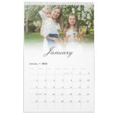 Elegant herinneringen voor aangepaste multi-foto's kalender (Jan 2026)