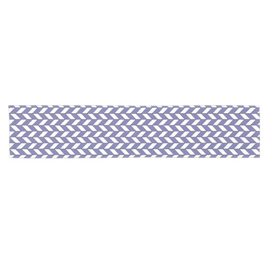 Elegant Herringbone Chevron Pattern Korte Tafelloper (Horizontaal)