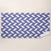 Elegant Herringbone Chevron Pattern Strandlaken (Voorkant)