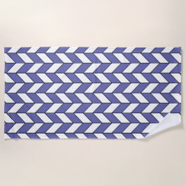 Elegant Herringbone Chevron Pattern Strandlaken
