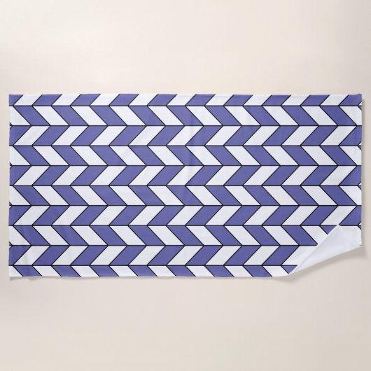 Elegant Herringbone Chevron Pattern Strandlaken (Voorkant)