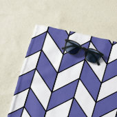 Elegant Herringbone Chevron Pattern Strandlaken (In situ)