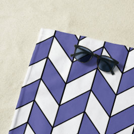 Elegant Herringbone Chevron Pattern Strandlaken