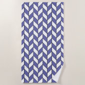 Elegant Herringbone Chevron Pattern Strandlaken (Voorkant)