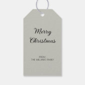 Elegant hert met kerstmuts Kerstmis Cadeaulabel (Achterkant)