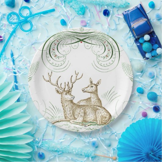 Elegant  hert papieren bordje (Feest)