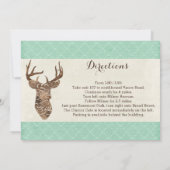 Elegant Herten Antlers Rustiek Land Vrijgezellenfe Kaart (Achterkant)