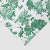 Elegant Herten Fox Green Country Toile Tissuepapier (Detail)