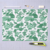 Elegant Herten Fox Green Country Toile Tissuepapier (Craft)