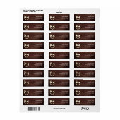 Elegant Herten Hart Rustiek Hout Bruiloft Etiket (Full Sheet)