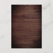 Elegant Herten Hart Rustiek Hout Receptie Informatiekaartje (Achterkant)