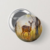Elegant Herten in het Bos Natuur Design Ronde Button 5,7 Cm (Voorkant /achterkant)