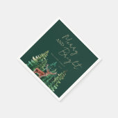 Elegant Herten Kerstmis Familienaam Servet (Hoek)