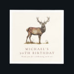 Elegant hertenjacht hert volwassenen verjaardagsfe servet<br><div class="desc">Elegante hertenjacht landelijk verfijnd landelijke volwassenen verjaardagsfeest cocktail servet</div>