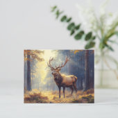 Elegant hertenverblijf in het bos briefkaart (Staand voorkant)