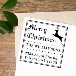 Elegant  het Adres van de Terugkeer van de Kerst v Zelfinktende Stempel