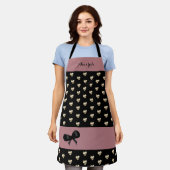 Elegant "Het draait allemaal om gouden harten" Apr Schort (Gedragen)