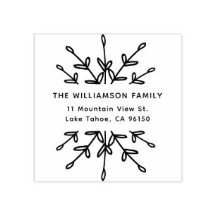 Elegant het Etiket van het Adres van de Terugkeer Rubberstempel