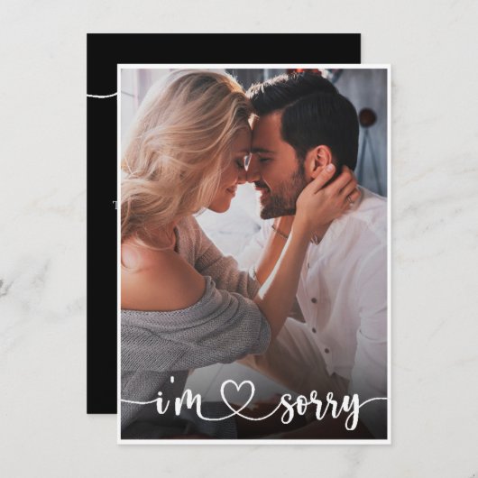 Elegant het Geheugen van de Foto het spijt me Kaar Bedankkaart (Voorkant / Achterkant)