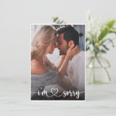 Elegant het Geheugen van de Foto het spijt me Kaar Bedankkaart (Staand voorkant)