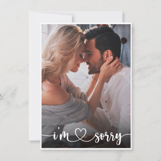 Elegant het Geheugen van de Foto het spijt me Kaar Bedankkaart (Voorkant)