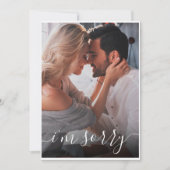 Elegant het Geheugen van de Foto het spijt me Kaar Bedankkaart (Voorkant)