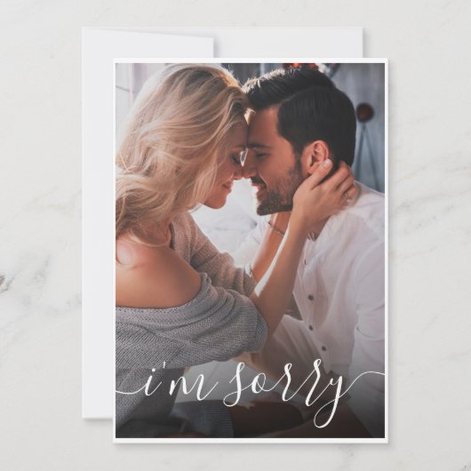Elegant het Geheugen van de Foto het spijt me Kaar Bedankkaart (Voorkant)