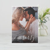 Elegant het Geheugen van de Foto het spijt me Kaar Bedankkaart (Staand voorkant)