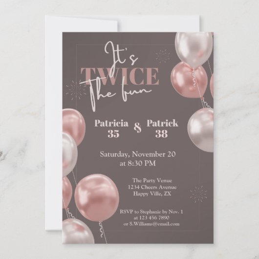 Elegant Het is een Twee keer zo leuke gezamenlijke Kaart (Voorkant)