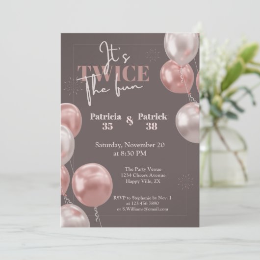 Elegant Het is een Twee keer zo leuke gezamenlijke Kaart (Staand voorkant)