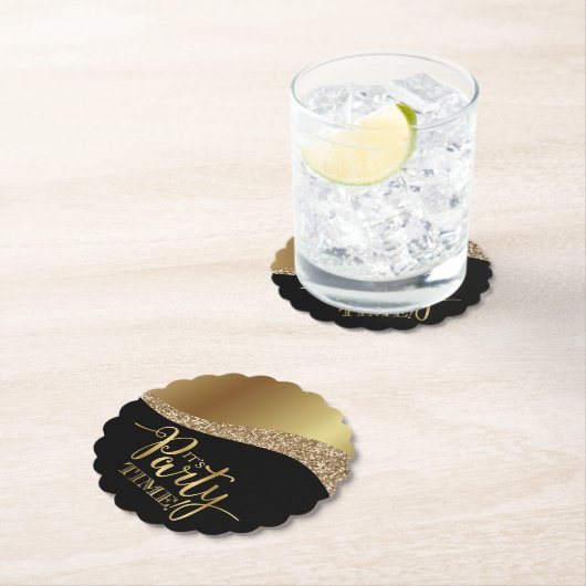 Elegant het is feesttijd kartonnen onderzetters (Insitu)