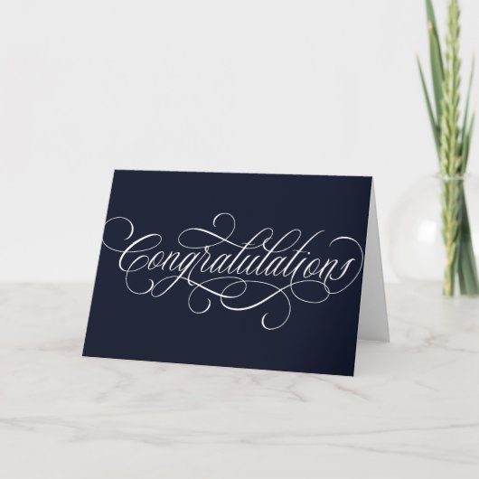 Elegant het manuscriptontwerp van het Gefeliciteer Kaart (Voorkant)