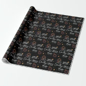 Elegant Hi 20XX Goodbye 20XX New Year Black Cadeaupapier (Uitgerold)