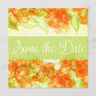 Elegant Hibiscus bewaar de datum bekendmaking Save The Date