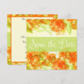 Elegant Hibiscus bewaar de datum bekendmaking Save The Date (Voorkant / Achterkant)