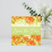 Elegant Hibiscus bewaar de datum bekendmaking Save The Date (Staand voorkant)