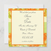 Elegant Hibiscus bewaar de datum bekendmaking Save The Date (Achterkant)