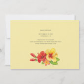 Elegant Hibiscus Tropical Floral Photo Wedding Save The Date (Achterkant)