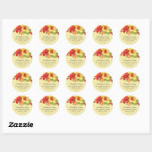Elegant Hibiscus Tropical Floral Ronde Sticker (Vel)