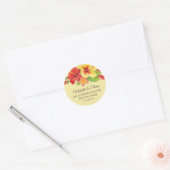 Elegant Hibiscus Tropical Floral Ronde Sticker (Envelop)