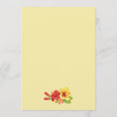 Elegant Hibiscus Tropical Floral Wedding Kaart (Achterkant)