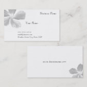 Elegant Hibiscus White Visitekaartje (Voorkant / Achterkant)