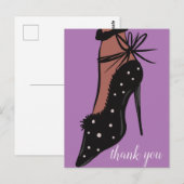 Elegant Hiel Beauty Fashionista Blogger Paars Briefkaart (Voorkant / Achterkant)