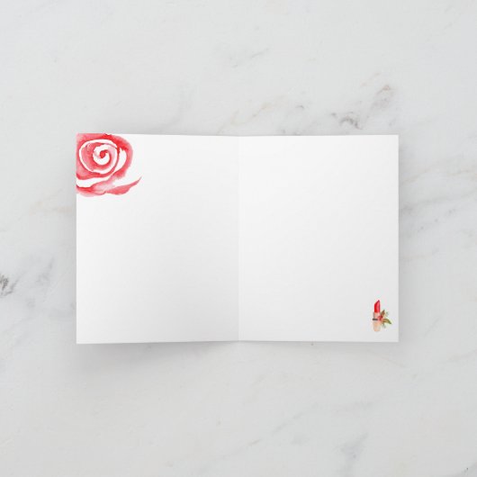 Elegant High Heal Bedankt Card (Binnen)