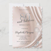 Elegant High Heels, ballonnen 80th Birthday Party Kaart (Voorkant)