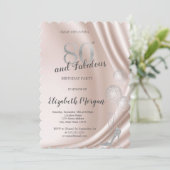 Elegant High Heels, ballonnen 80th Birthday Party Kaart (Staand voorkant)